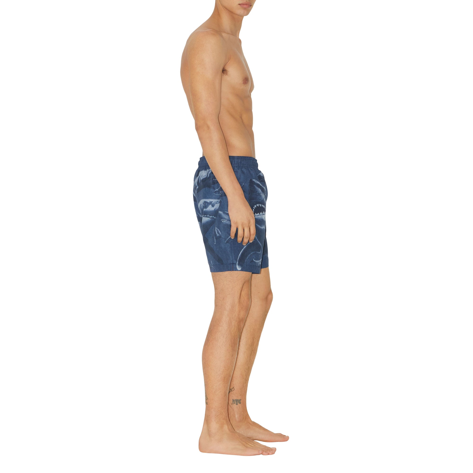 Short de bain à imprimé requin - Blue