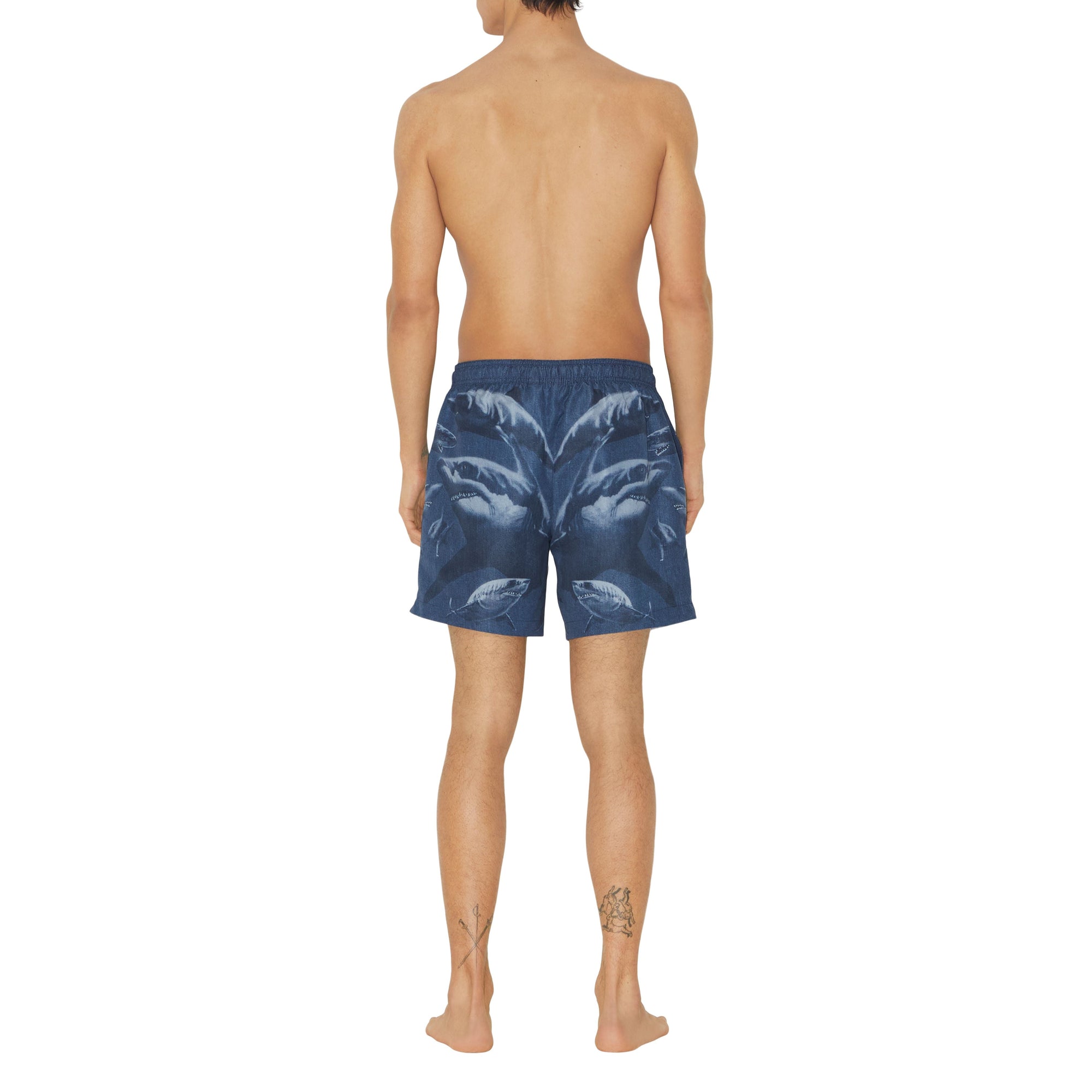 Short de bain à imprimé requin - Blue