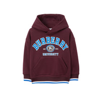 Sweat à capuche en coton à motif campus - Deep Maroon
