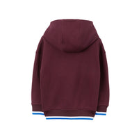 Sweat à capuche en coton à motif campus - Deep Maroon