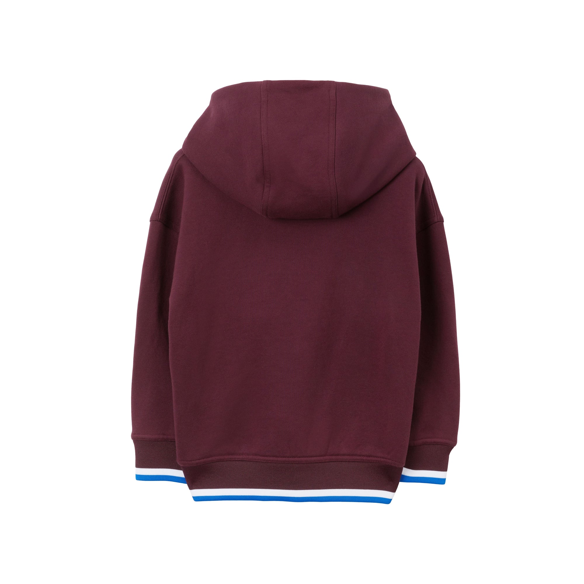 Sweat à capuche en coton à motif campus - Deep Maroon