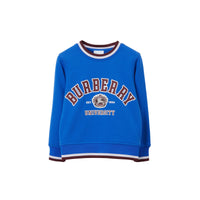 Sweat en coton à motif campus - Canvas Blue
