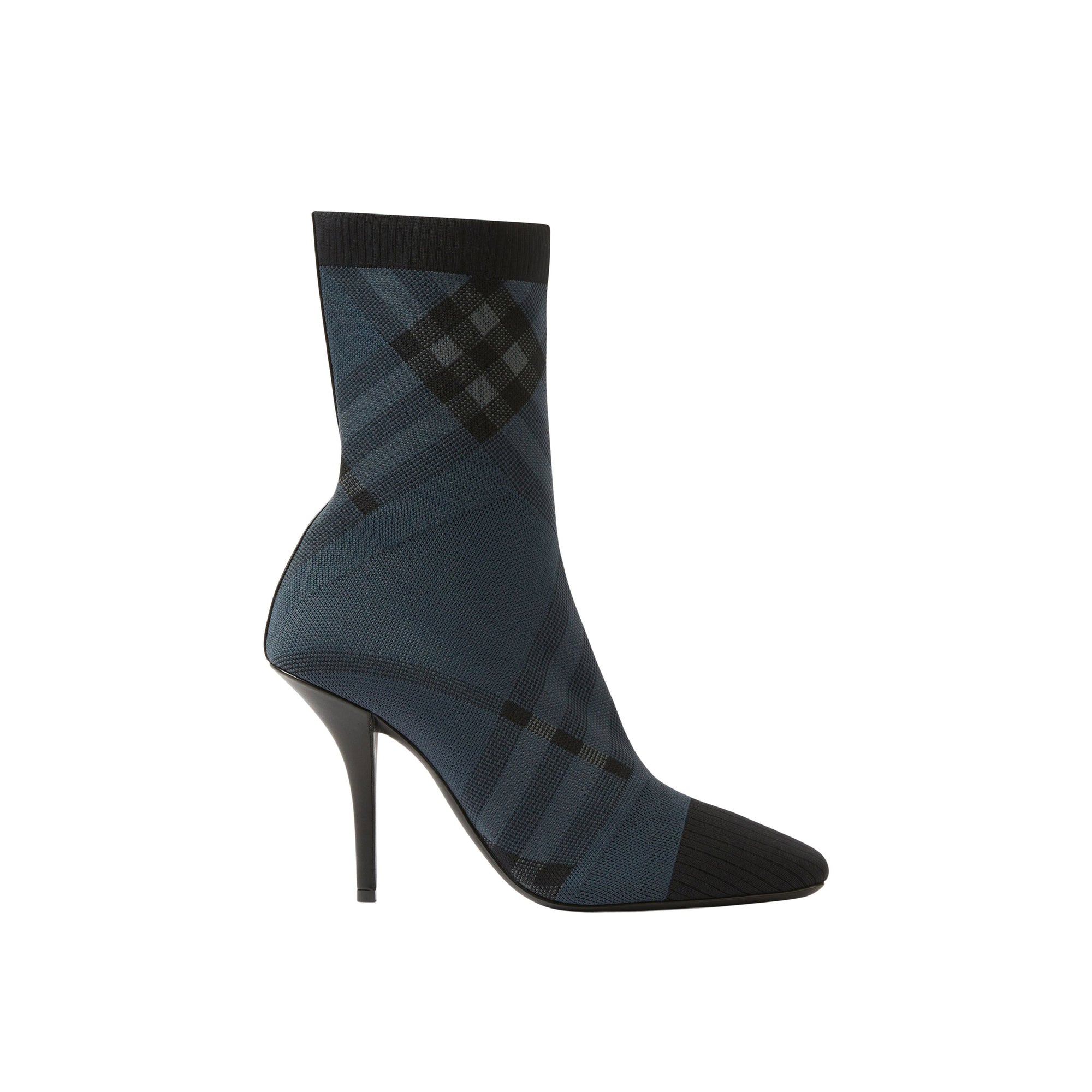 Bottes façon chaussettes à motif check - Charcoal & Grey Check