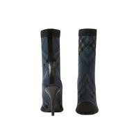 Bottes façon chaussettes à motif check - Charcoal & Grey Check