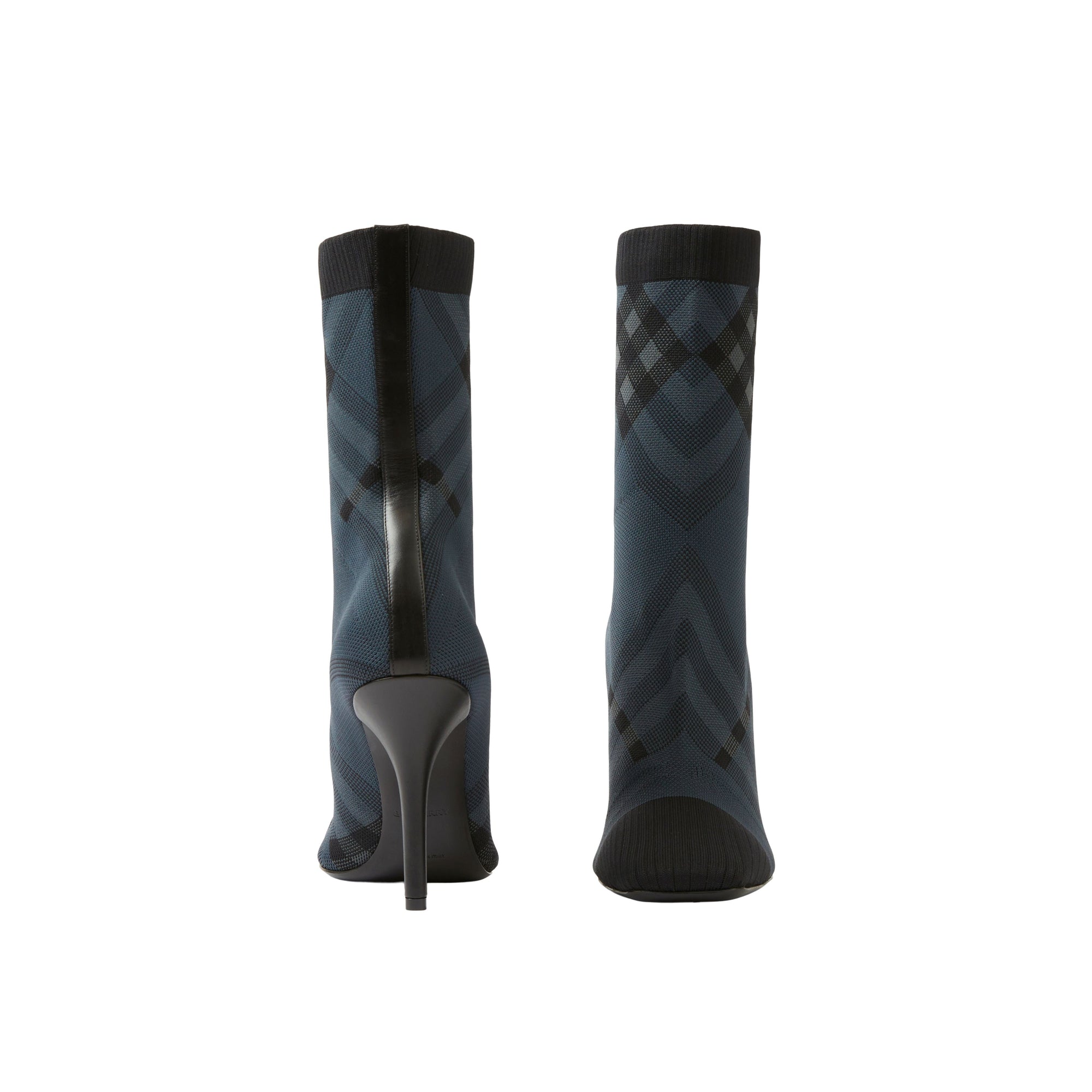 Bottes façon chaussettes à motif check - Charcoal & Grey Check
