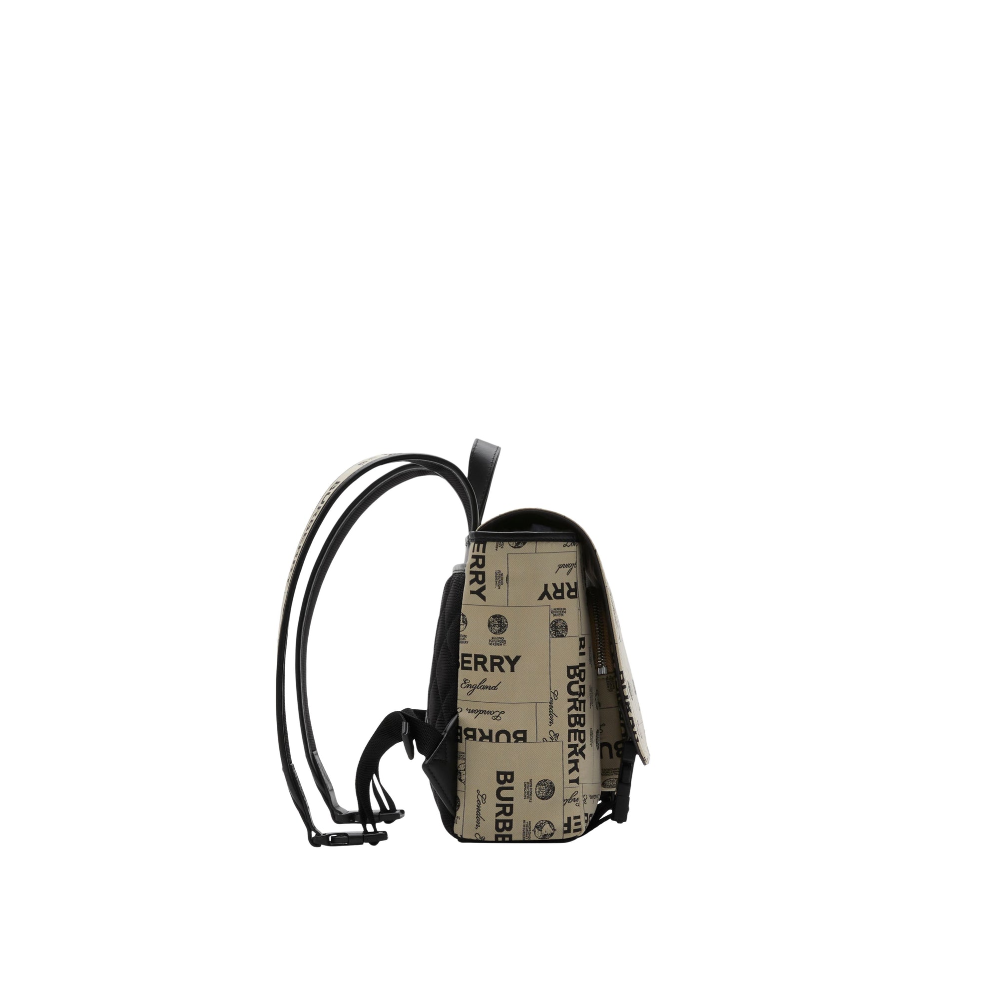 Sac à dos Messenger à imprimé label - Archive Beige