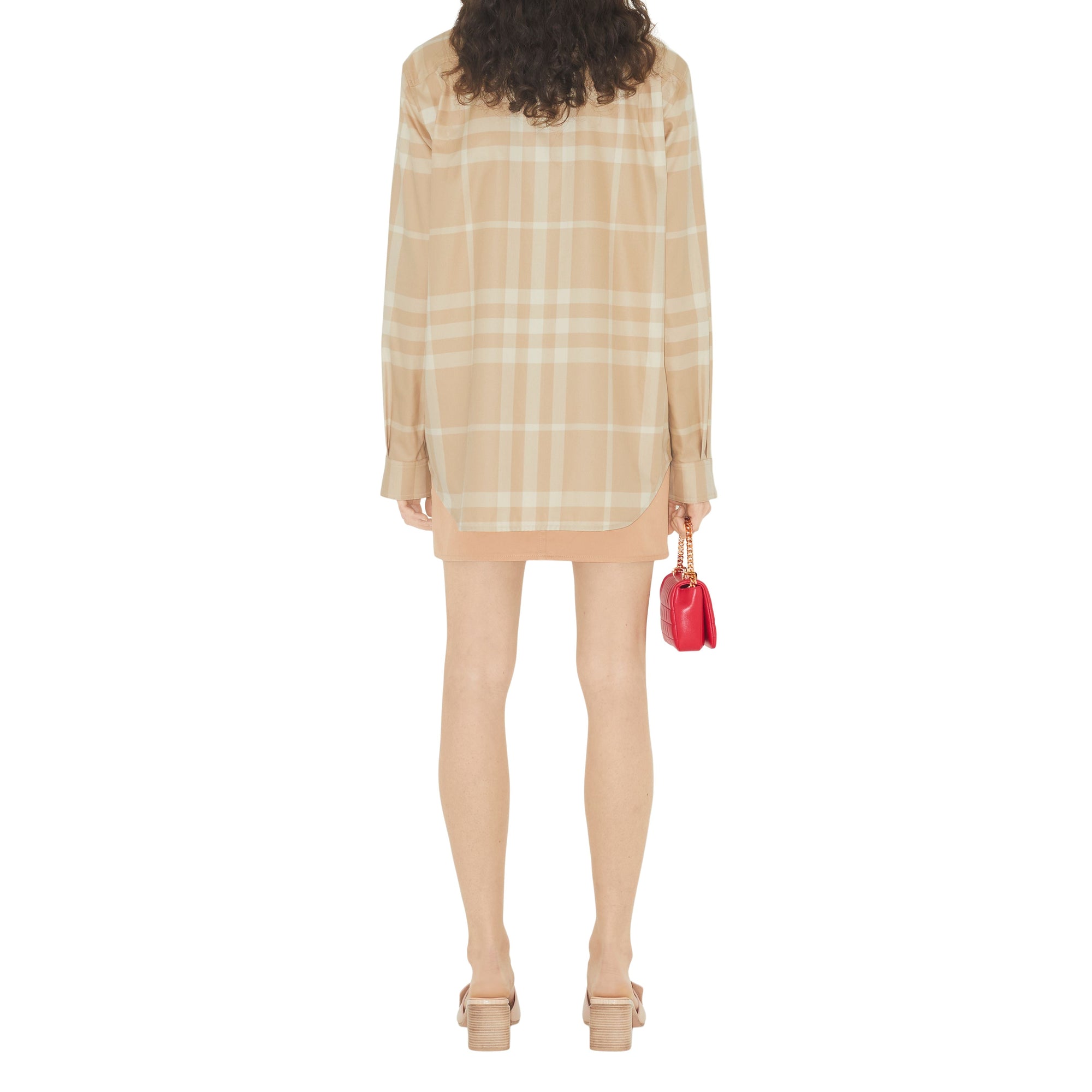 Chemise à motif check et col boutonné - Soft Fawn Check