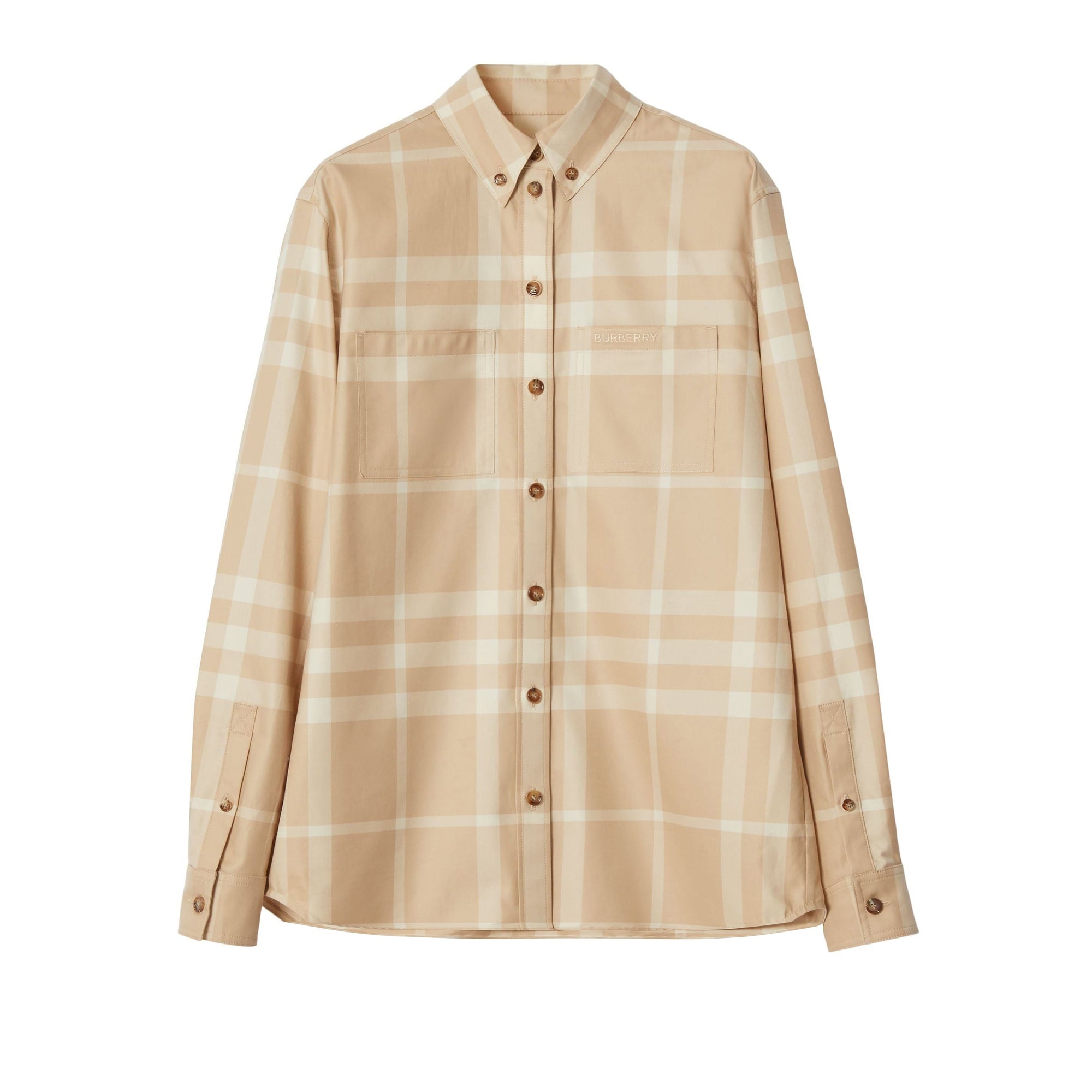 Chemise à motif check et col boutonné - Soft Fawn Check