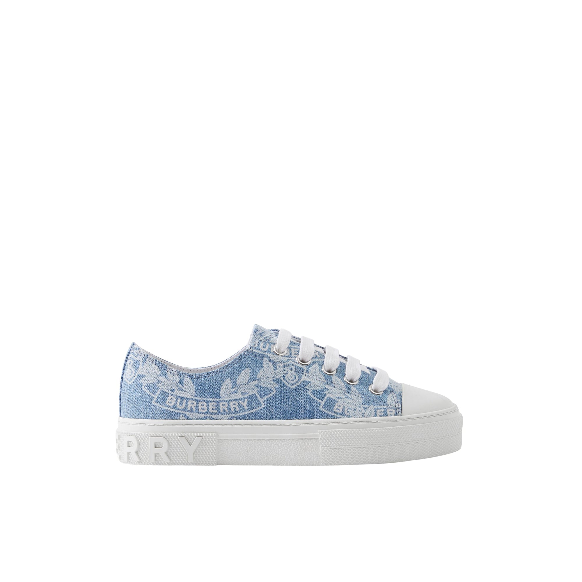 Sneakers en coton à écusson feuille de chêne - Pale Blue