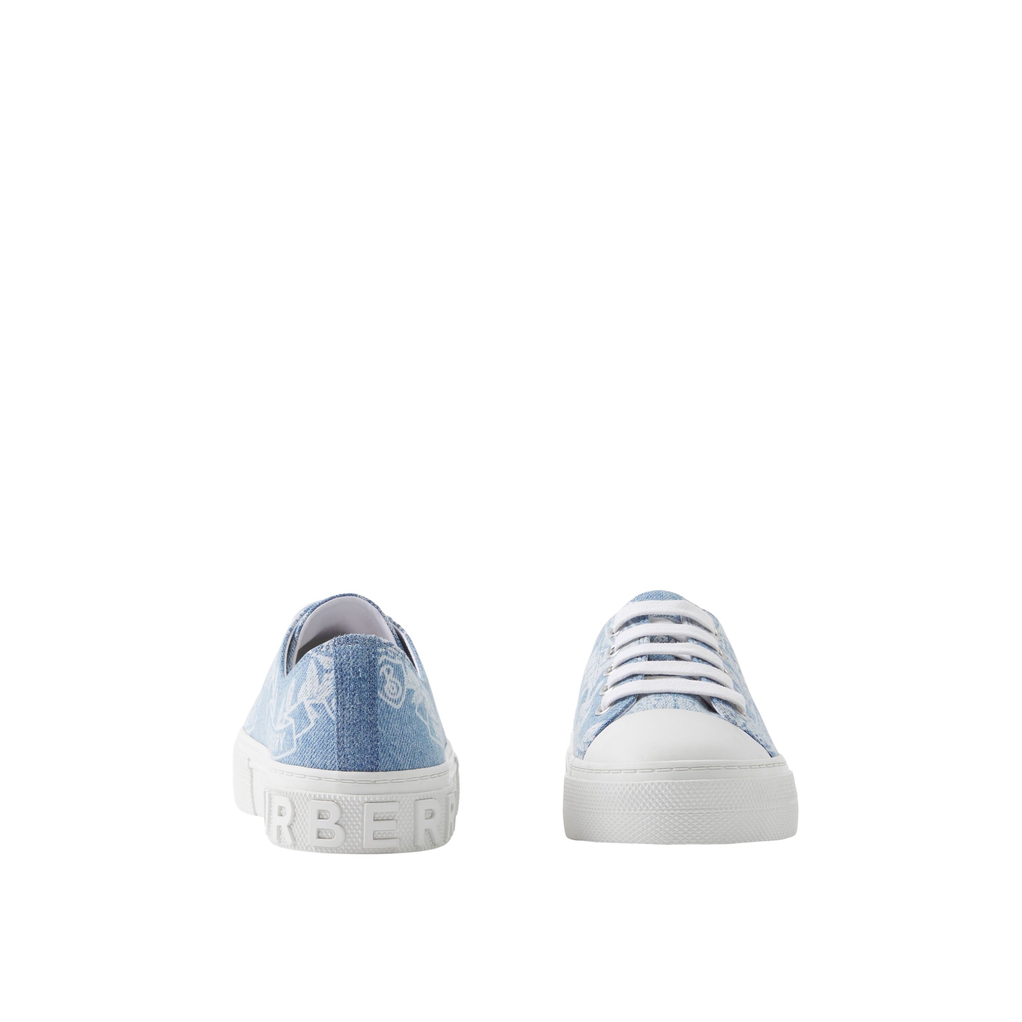Sneakers en coton à écusson feuille de chêne - Pale Blue