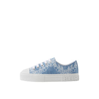 Sneakers en coton à écusson feuille de chêne - Pale Blue
