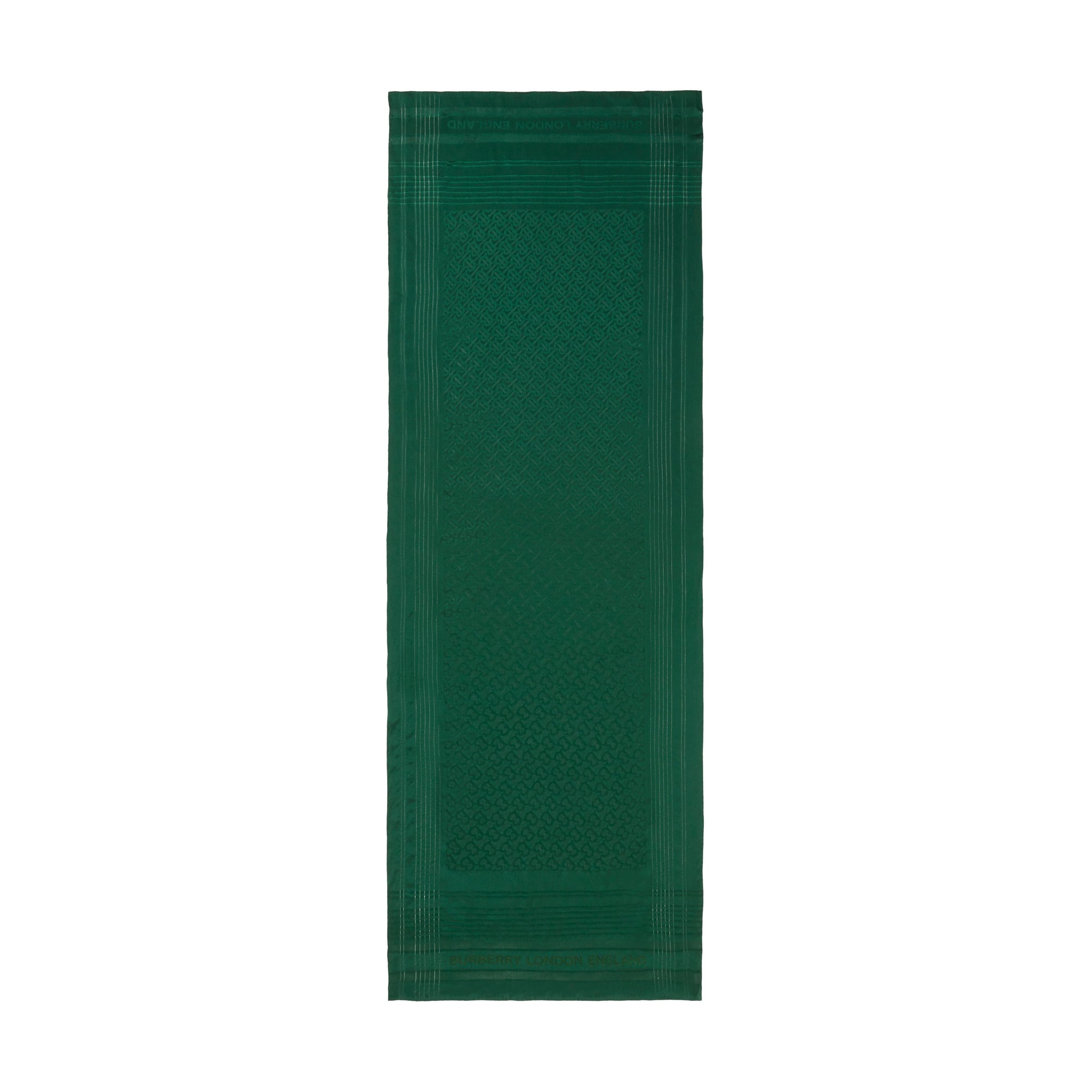 Foulard en jacquard de soie monogrammée - Emerald Green