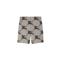 Short en coton stretch à motif cavalier - Cool Charcoal Grey