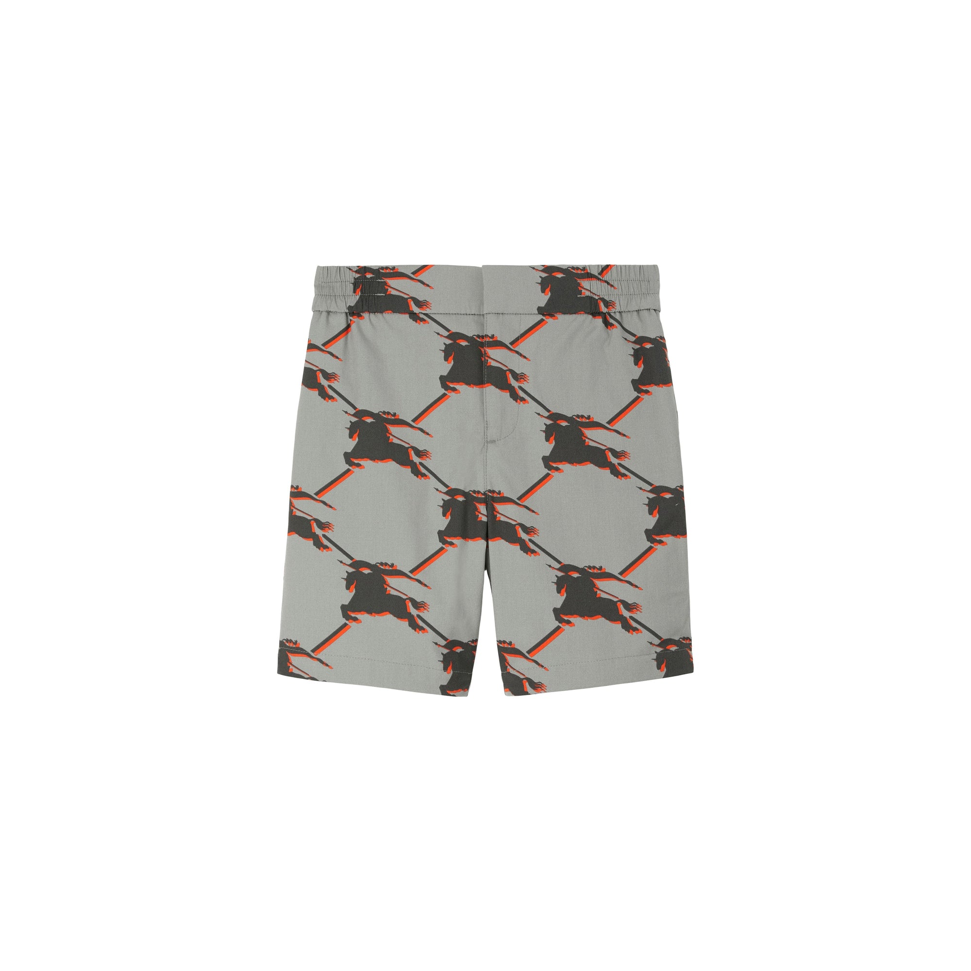 Short en coton stretch à motif cavalier - Cool Charcoal Grey