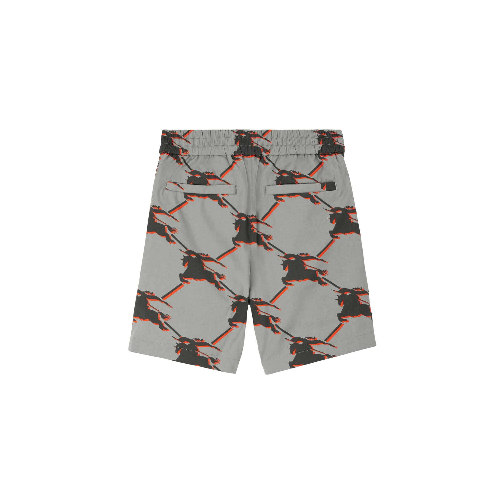 Short en coton stretch à motif cavalier - Cool Charcoal Grey