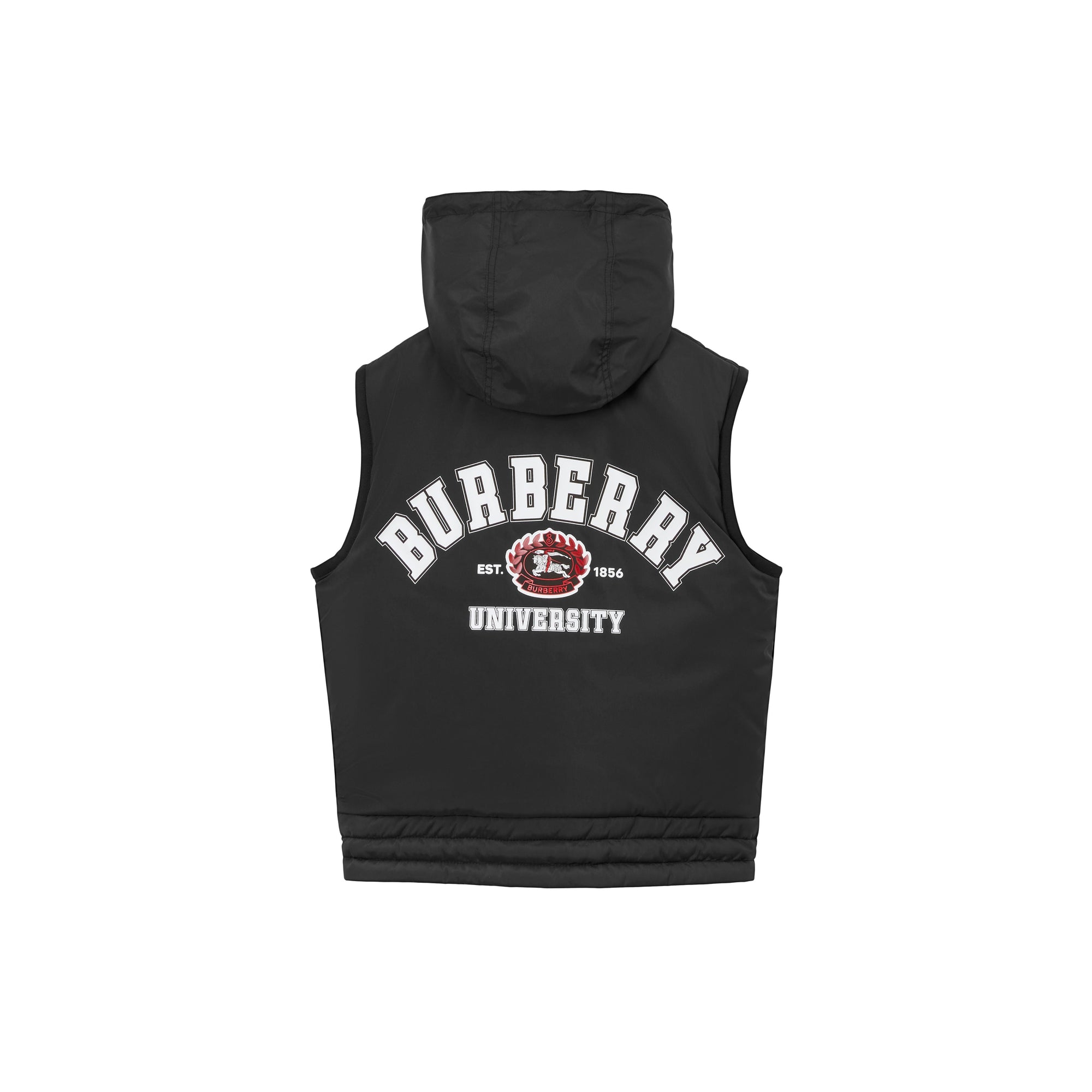 Veste sans manches matelassée à motif campus - Black