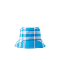 Chapeau bob en coton à carreaux - Vivid Blue Check