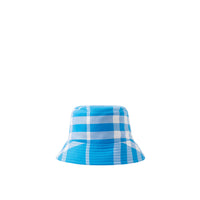 Chapeau bob en coton à carreaux - Vivid Blue Check