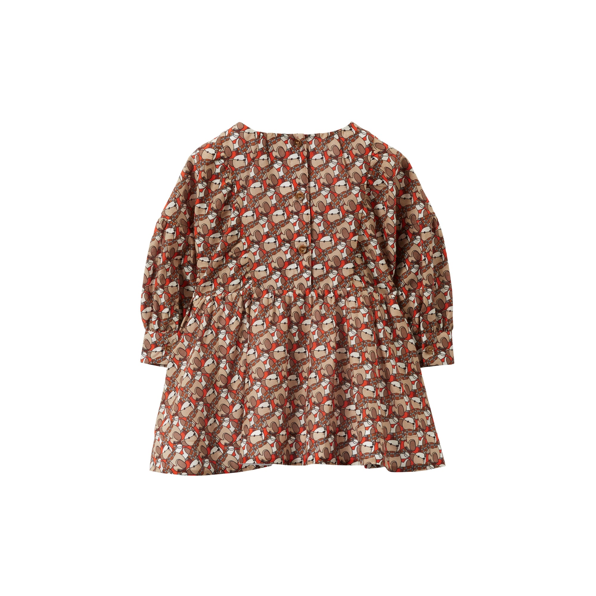 Robe en coton et soie à imprimé Thomas Bear - Scarlet Ornge