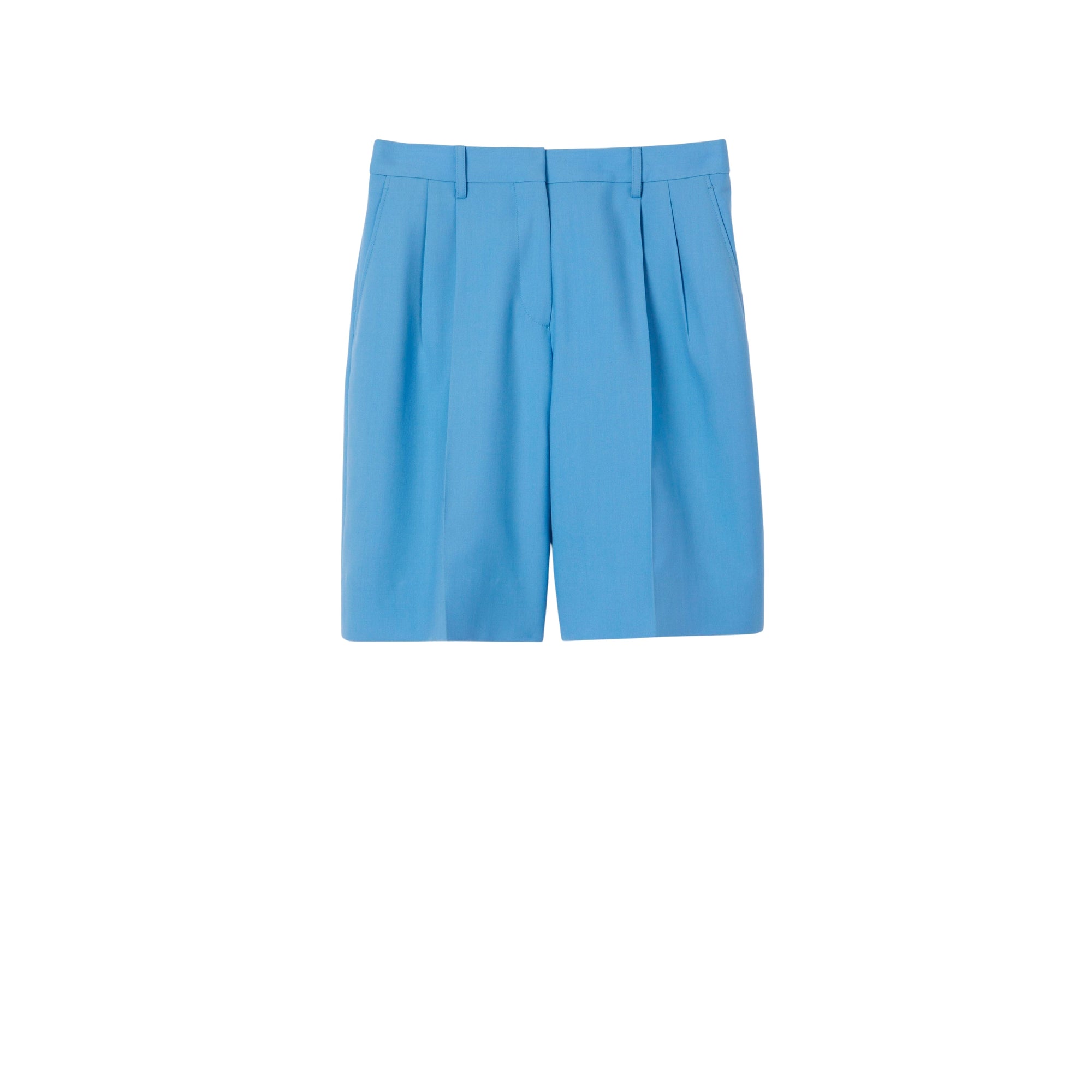 Short ajusté sur mesure en laine monogramme - Cool Cornflower Blue