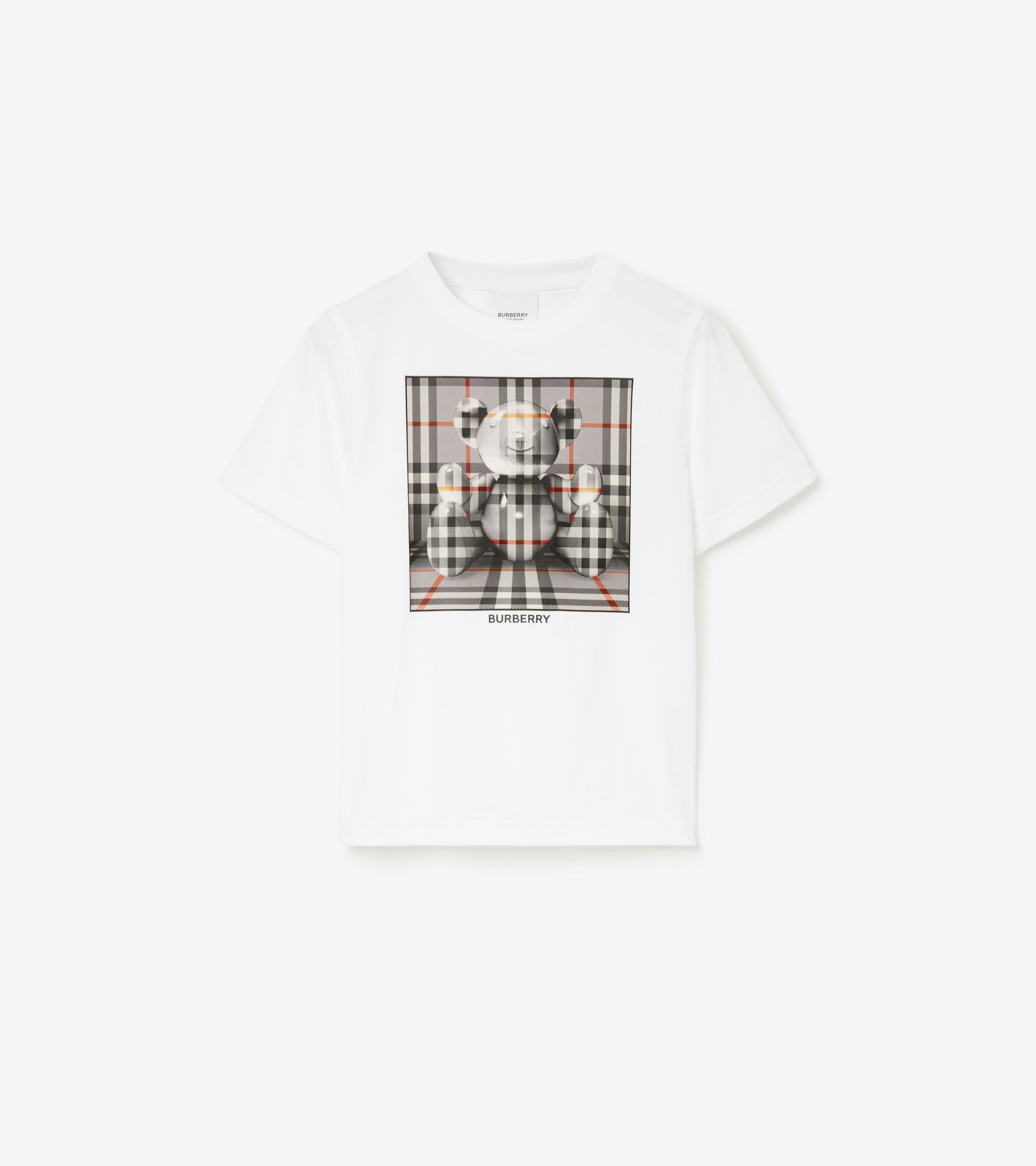 T-shirt en coton Thomas Bear - White & Charcoal Grey