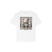 T-shirt en coton Thomas Bear - White & Charcoal Grey