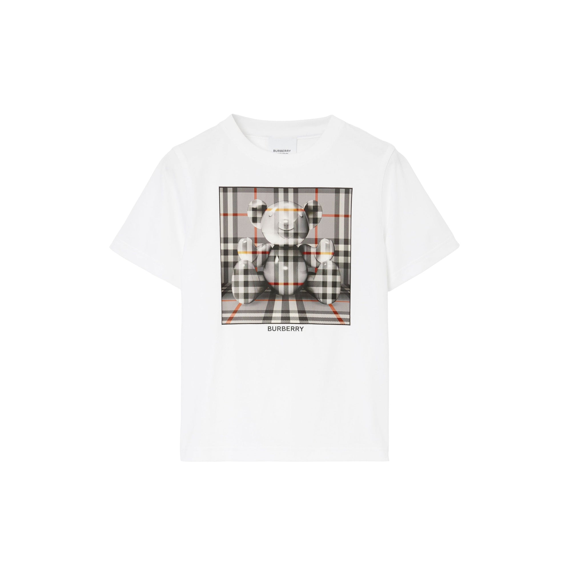 T-shirt en coton Thomas Bear - White & Charcoal Grey