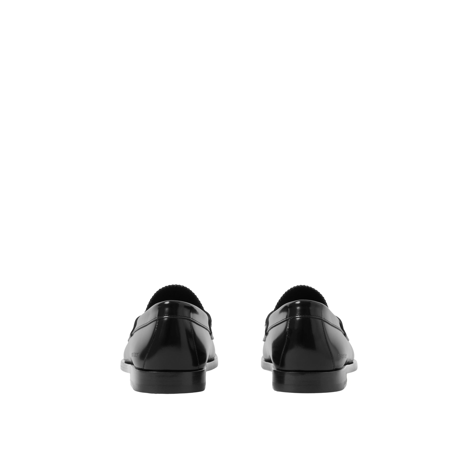 Mocassins Penny en cuir et à motif check - Black