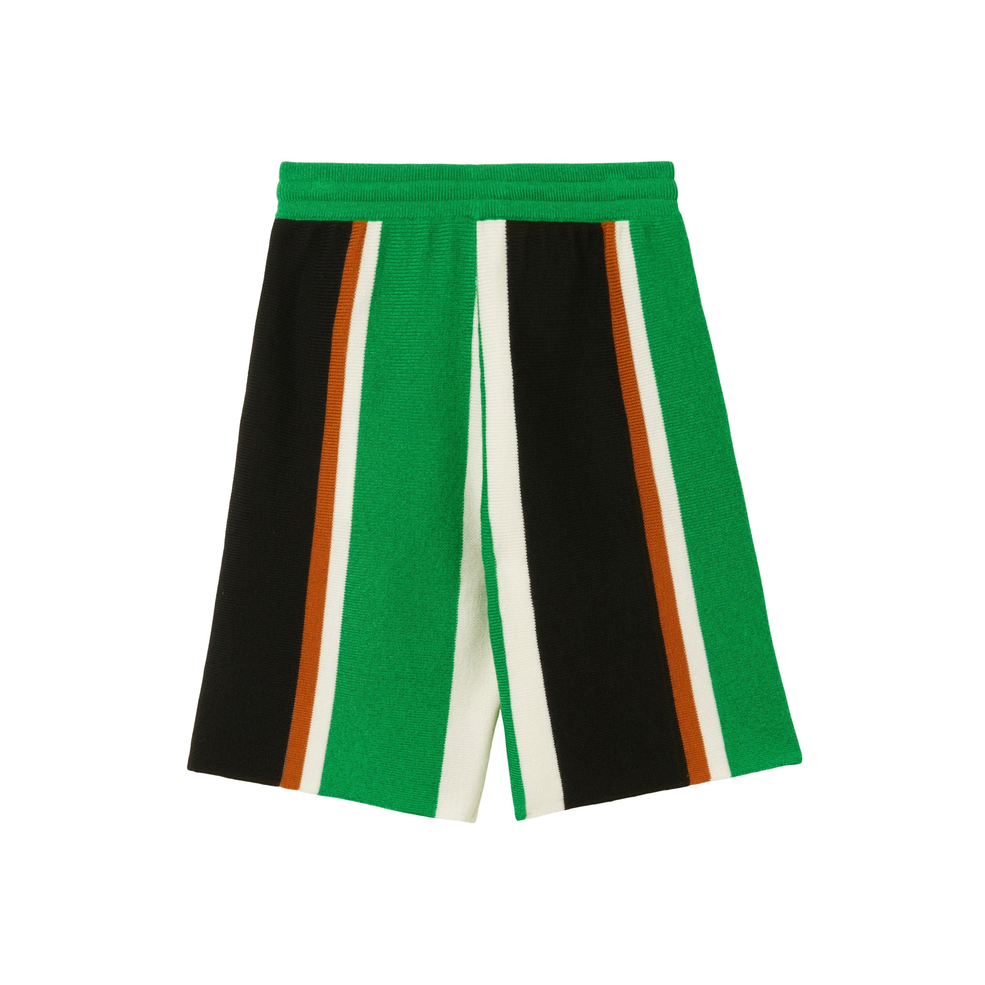 Short rayé en laine et cachemire - Fir Tree Green