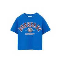 T-shirt en coton à motif campus - Canvas Blue