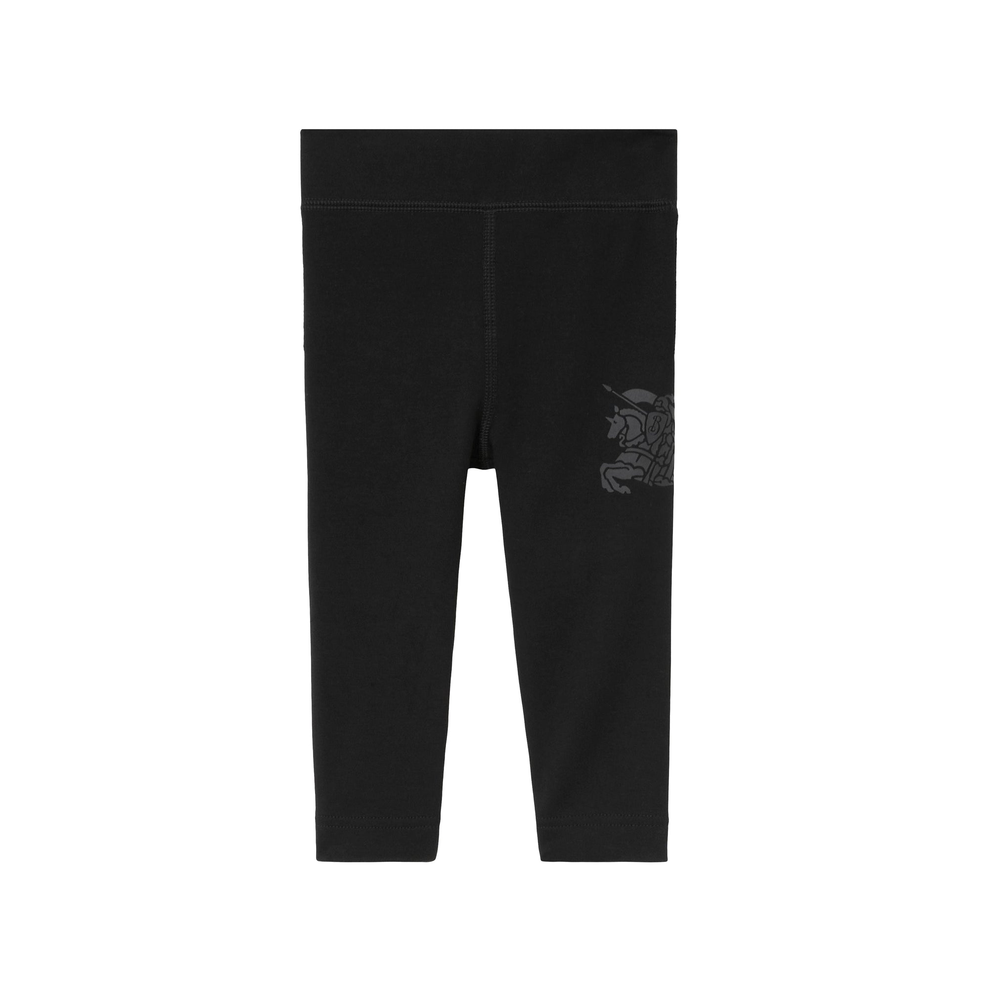 Legging en coton stretch à motif cavalier - Black