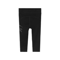 Legging en coton stretch à motif cavalier - Black