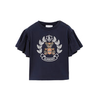 T-shirt en coton à imprimé Thomas Bear - Deep Charcoal Blue