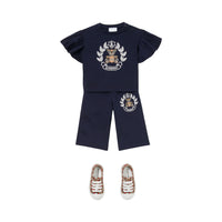 T-shirt en coton à imprimé Thomas Bear - Deep Charcoal Blue