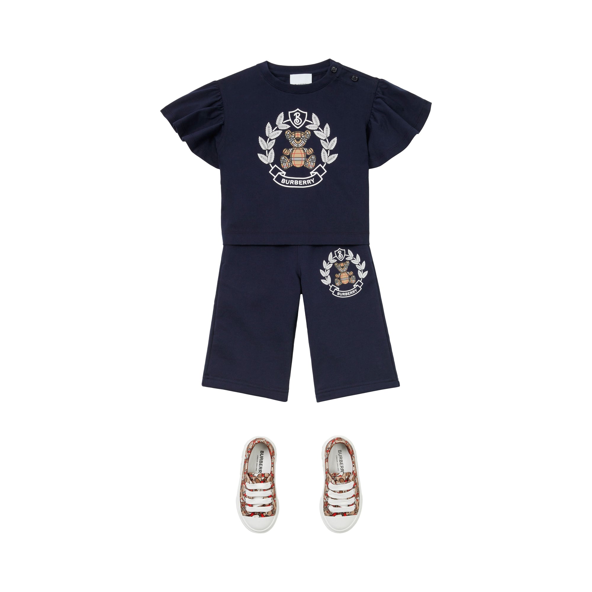 T-shirt en coton à imprimé Thomas Bear - Deep Charcoal Blue