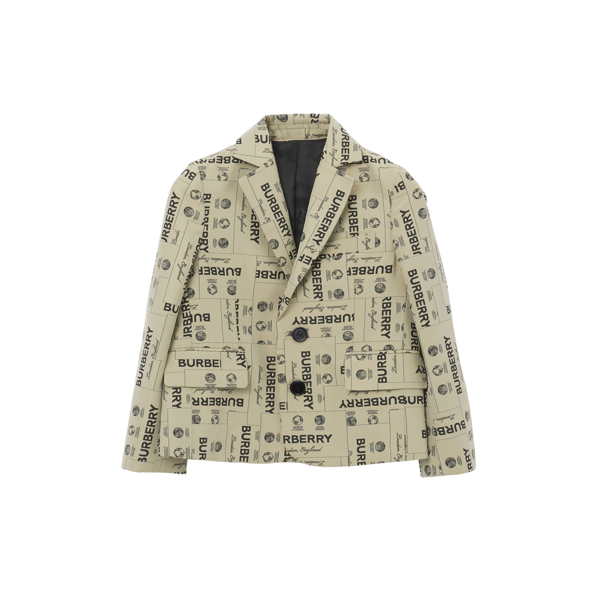 Blazer mélangé à label - Archive Beige