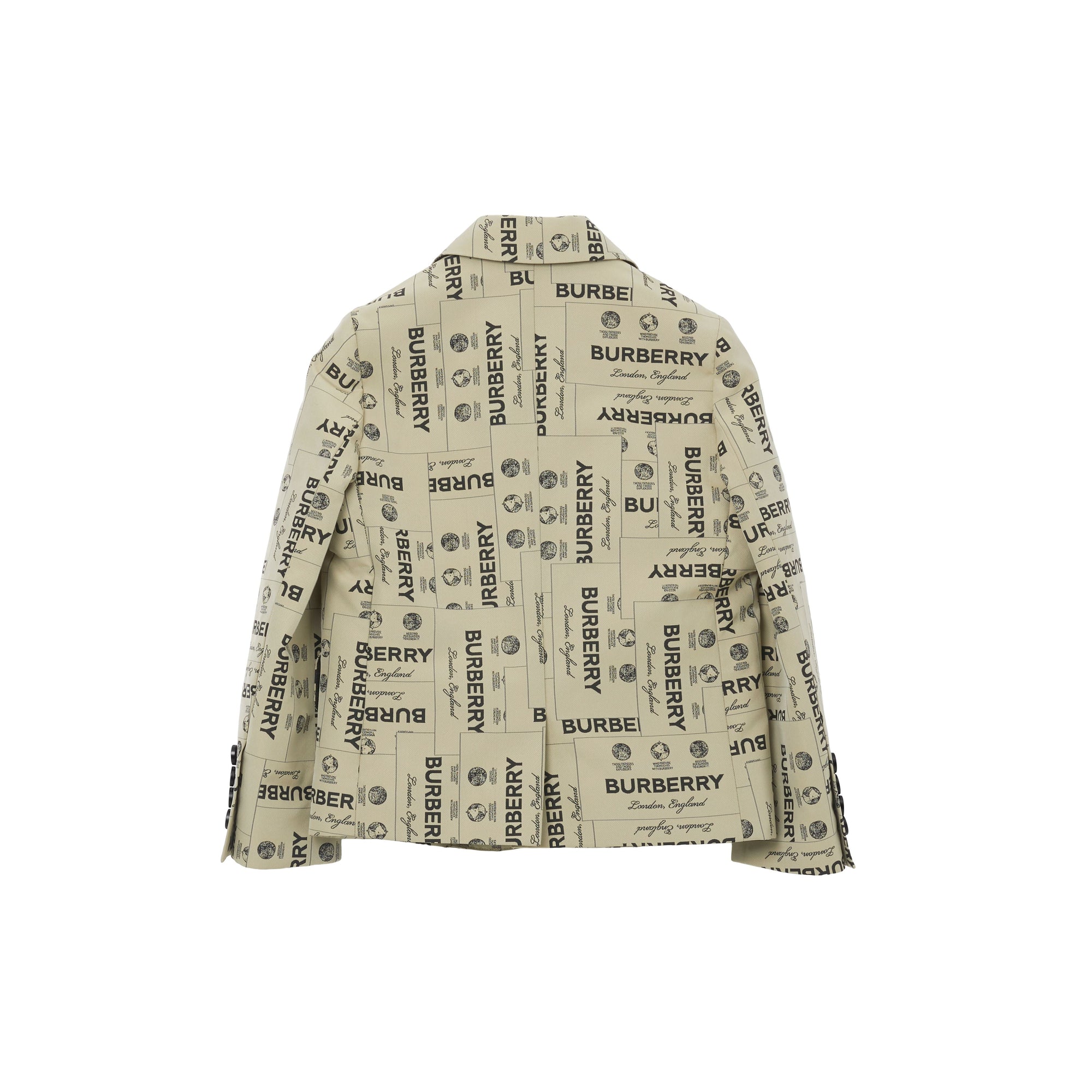 Blazer mélangé à label - Archive Beige