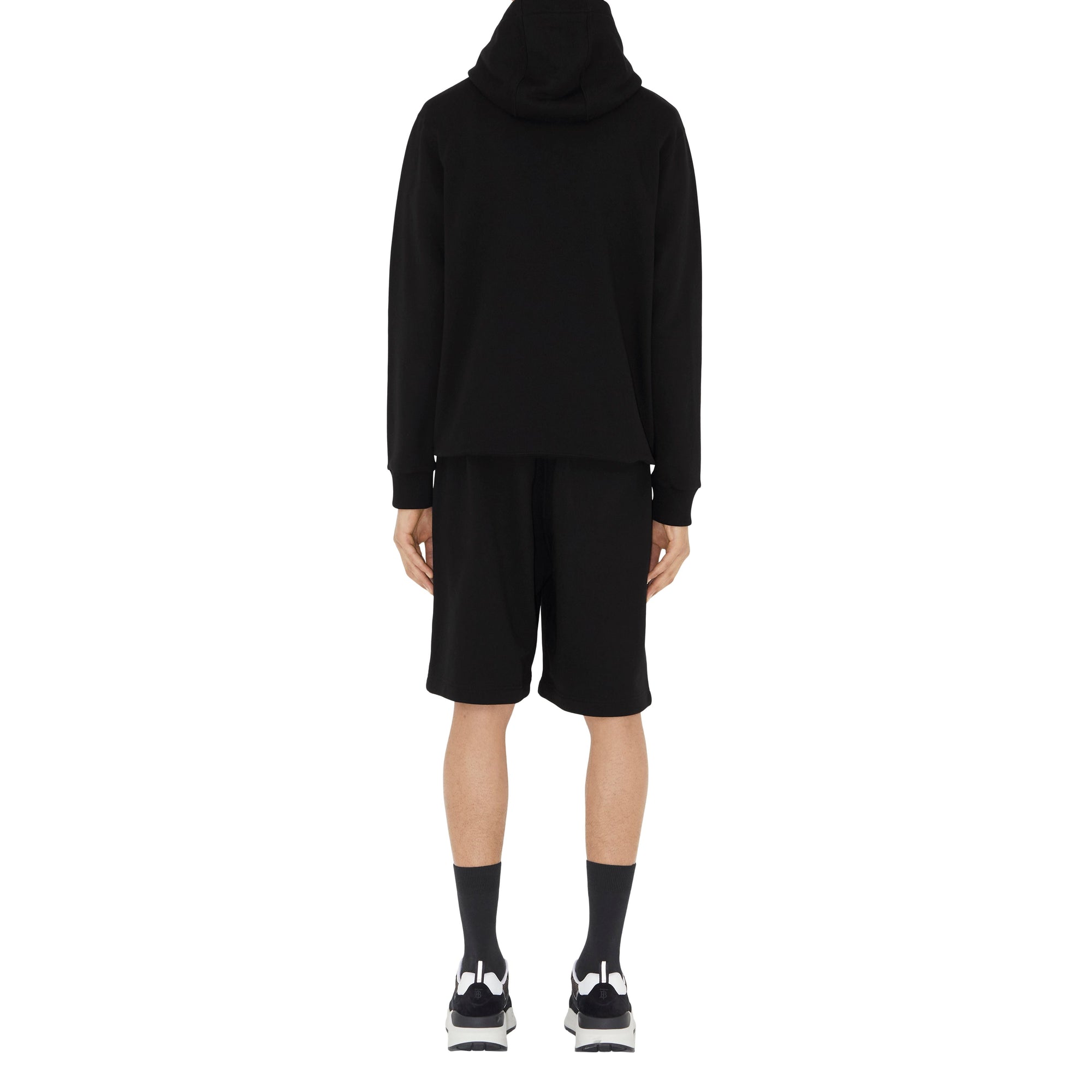 Sweat à capuche et monogramme brodé à motif cavalier - Black