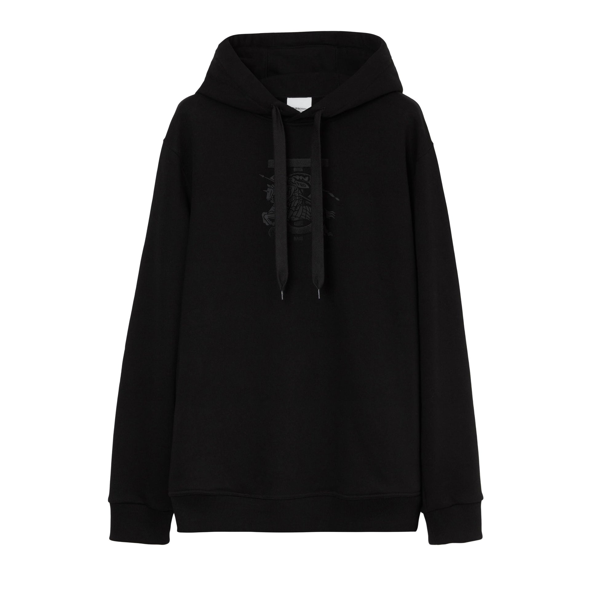 Sweat à capuche et monogramme brodé à motif cavalier - Black