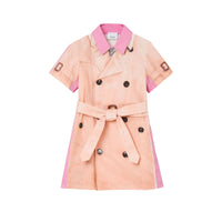 Robe trench trompe l'œil - Soft Bubble gum