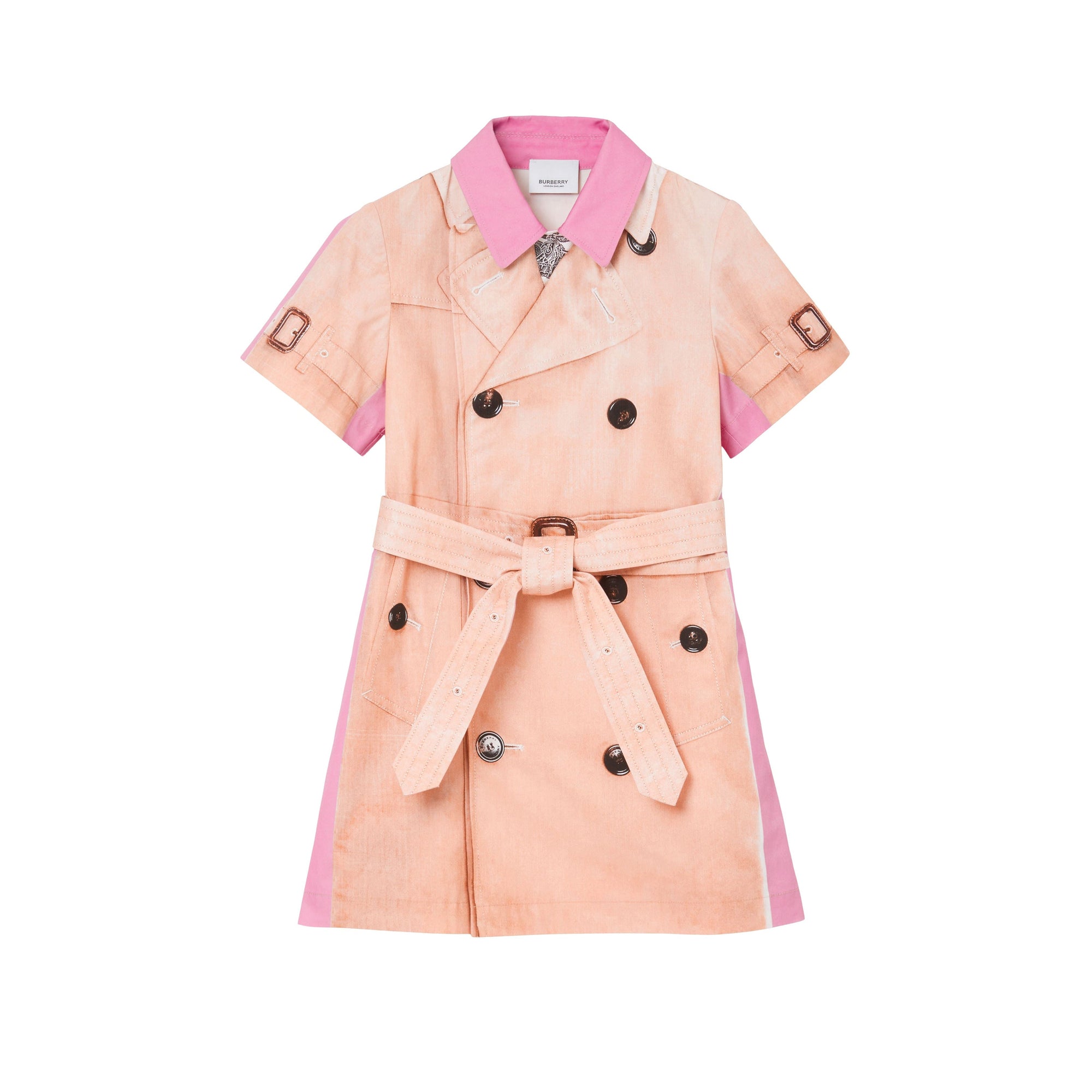 Robe trench trompe l'œil - Soft Bubble gum