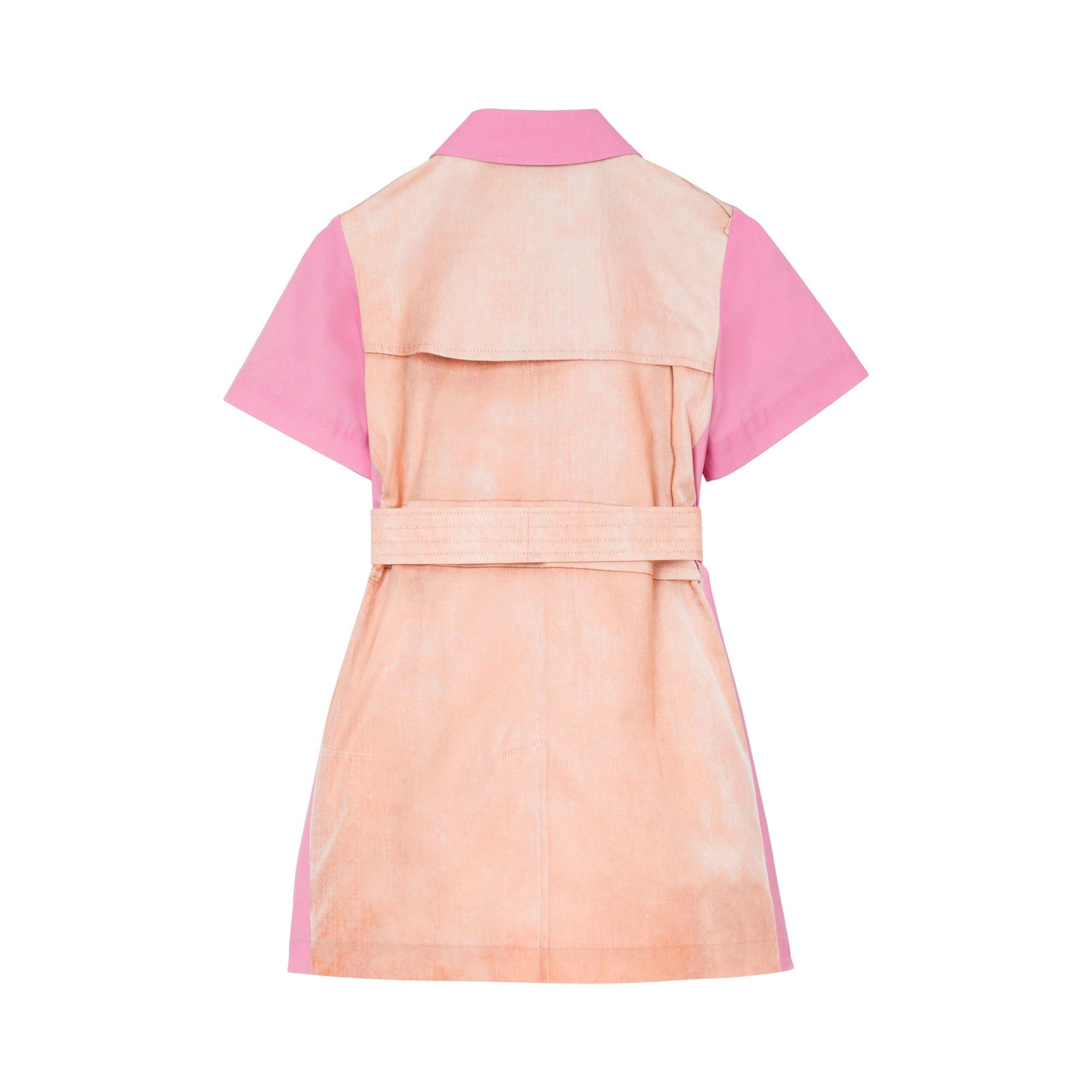 Robe trench trompe l'œil - Soft Bubble gum