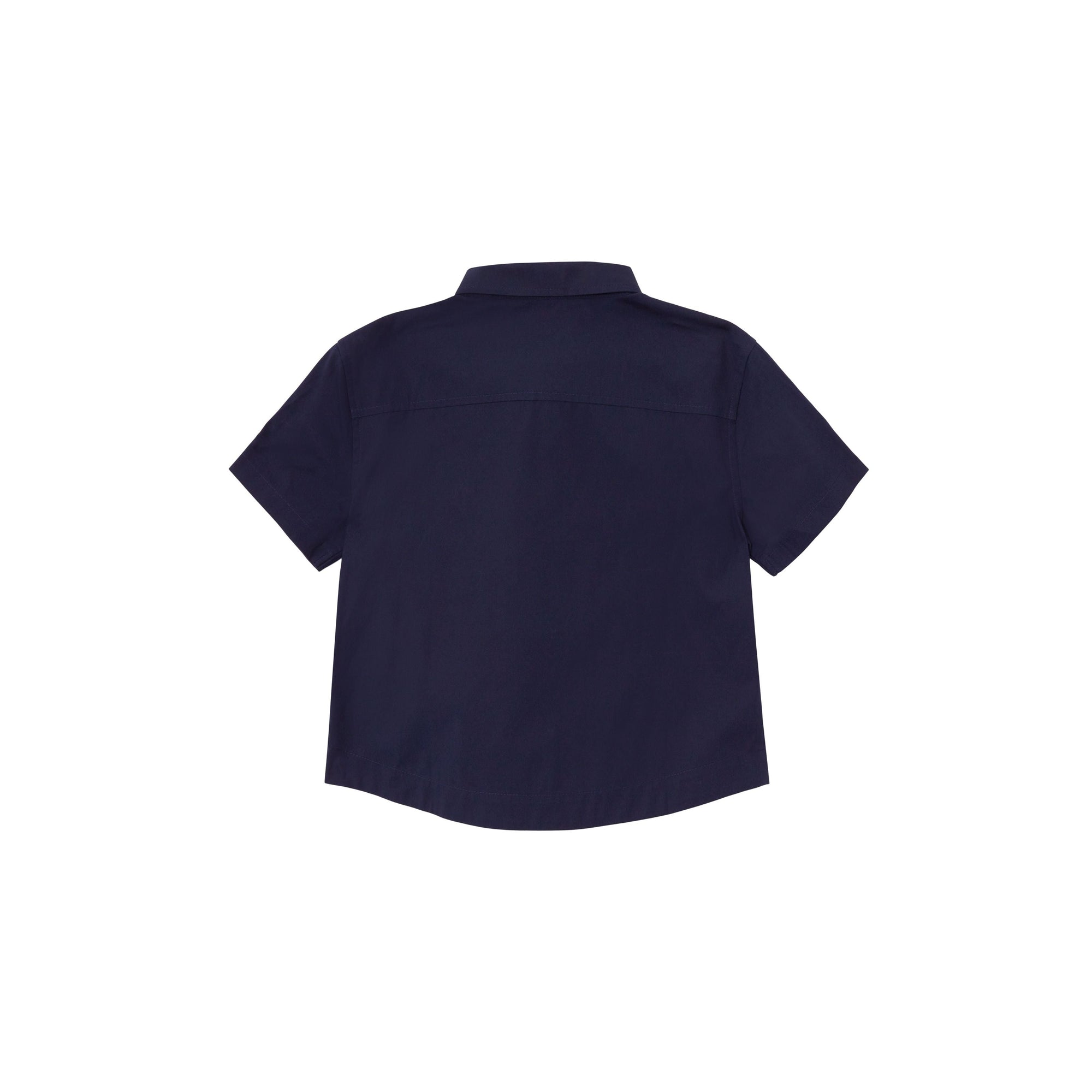 Chemise en coton stretch à logo manuscrit - Deep Charcoal Blue