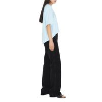 T-shirt oversize en coton à logo en dentelle - Glacier Blue
