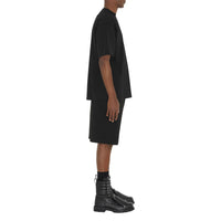 Short en coton à logo imprimé - Black
