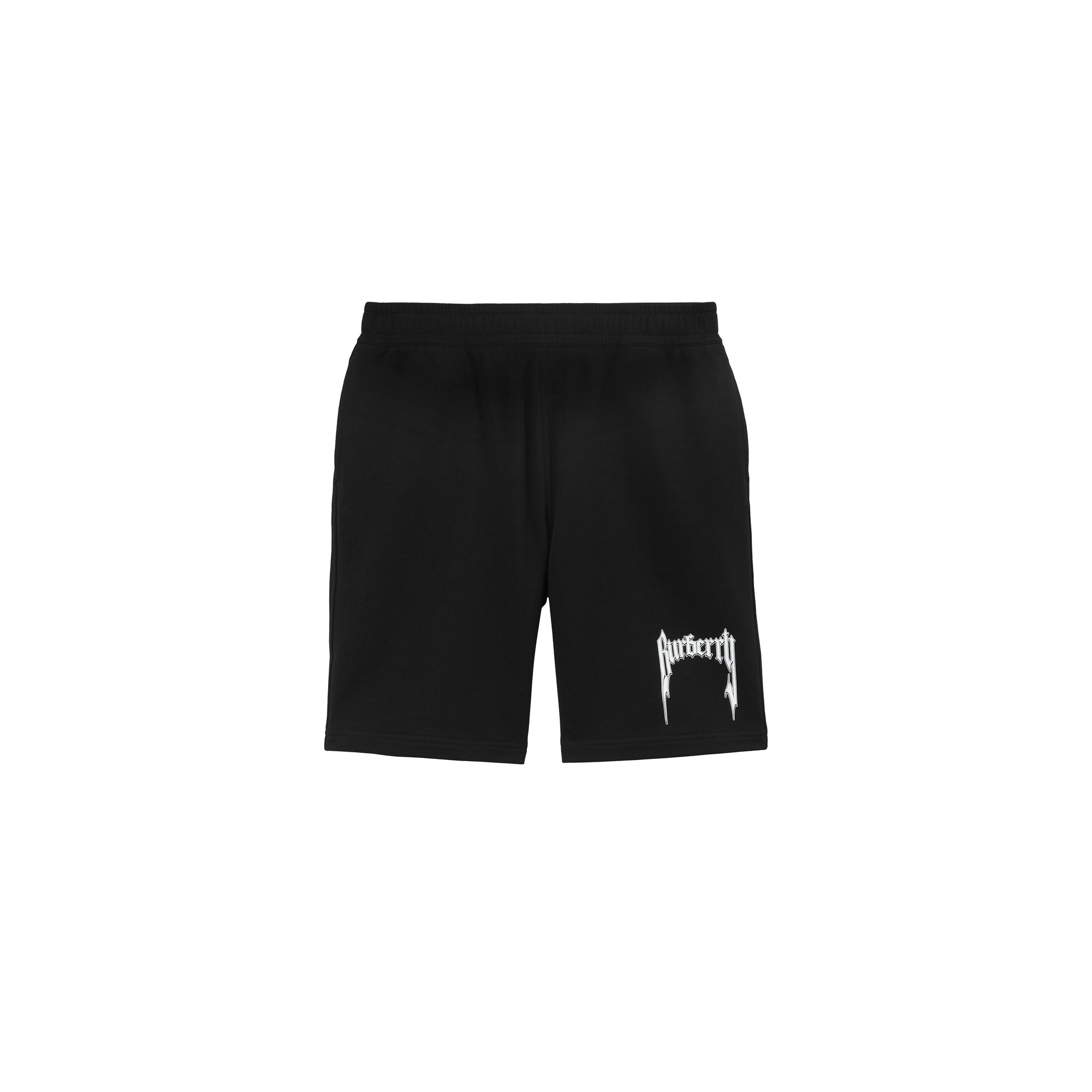 Short en coton à logo imprimé - Black