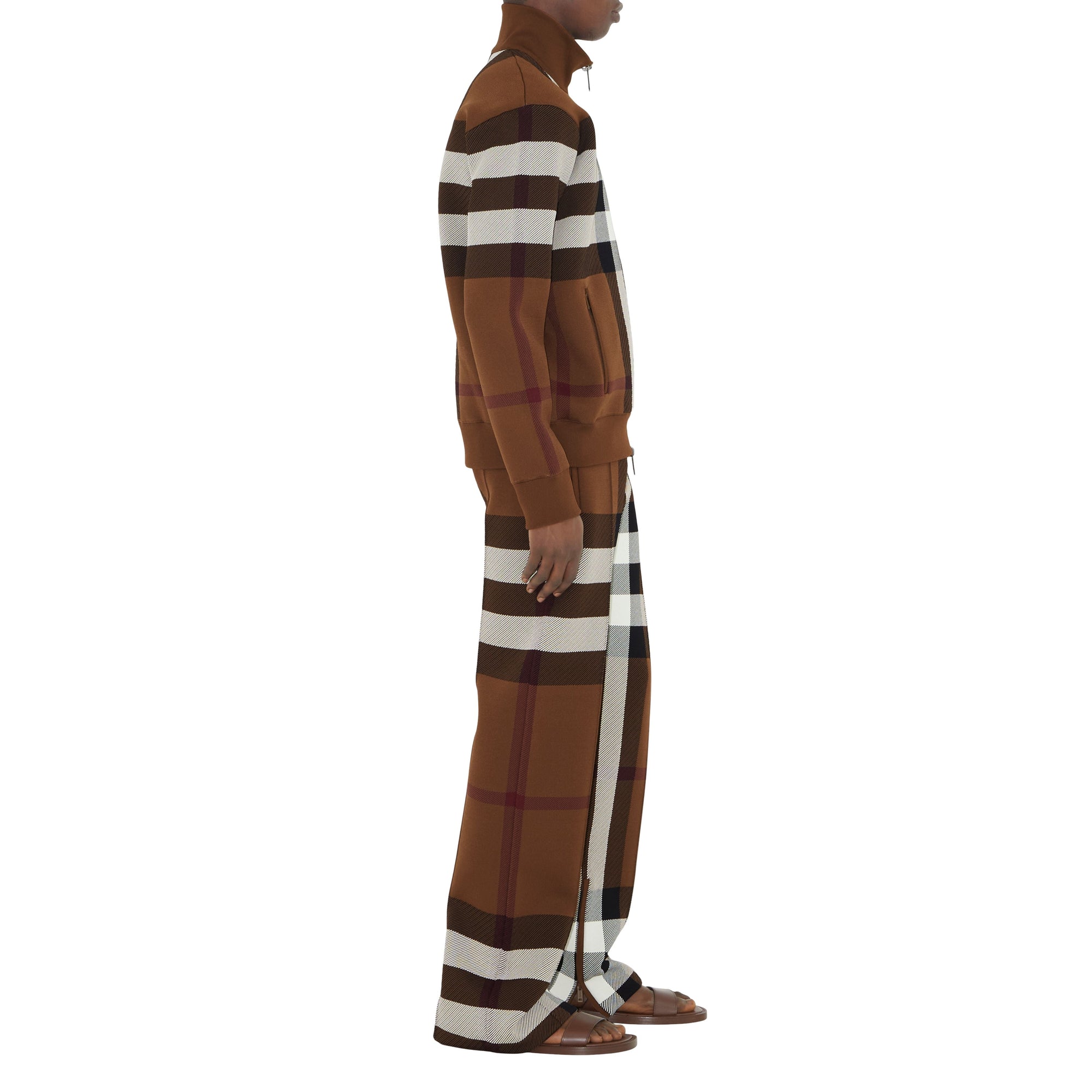Bombers à motif check - Dark Birch Brown