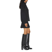Jupe en mélange de coton et cachemire - Black