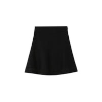 Jupe en mélange de coton et cachemire - Black