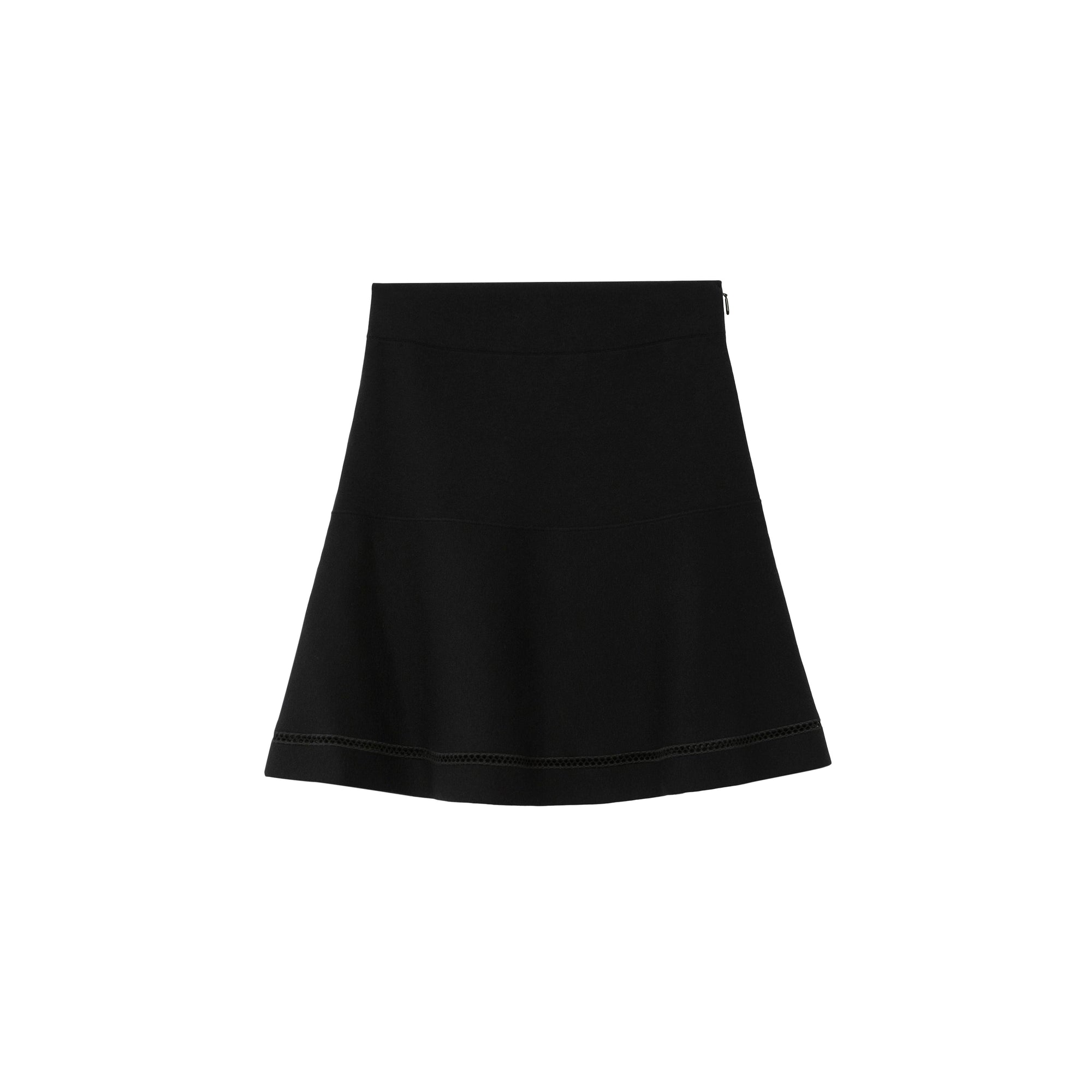 Jupe en mélange de coton et cachemire - Black